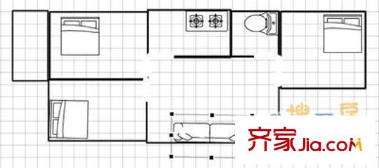 西市場宿舍 3室 戶型圖