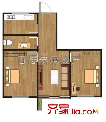 西市場(chǎng)宿舍 2室 戶型圖