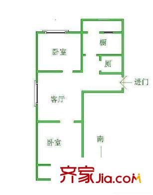 東興小區(qū) 2居室 戶型圖