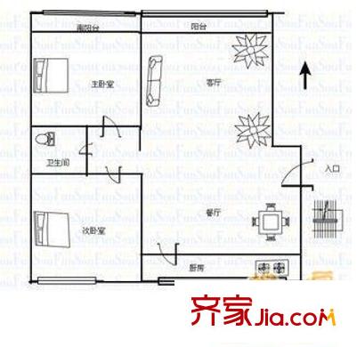 幸福柳小區(qū) 4室 戶型圖