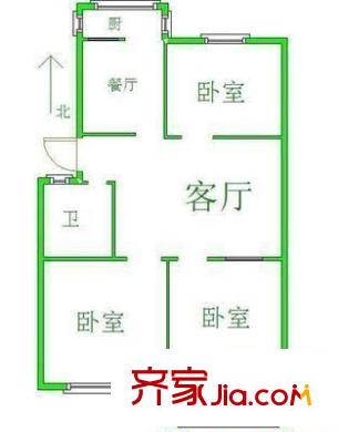 東航宿舍 3居室 戶型圖