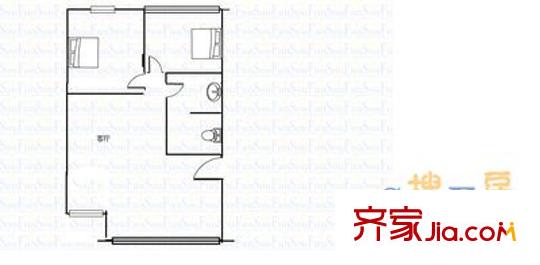 櫻花苑 2室 戶型圖
