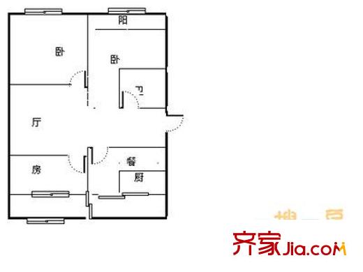 建工花園戶型圖戶型圖 3室2廳1衛(wèi)1廚