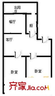 三吉花園 2室 戶型圖