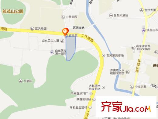 藍(lán)天苑交通圖