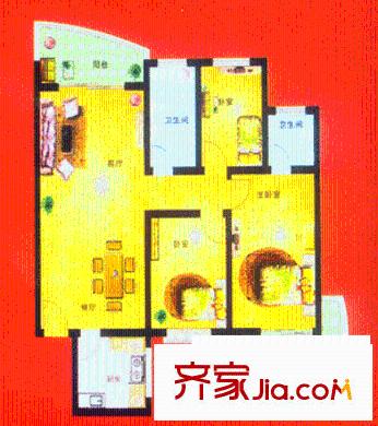 實力花苑 戶型圖