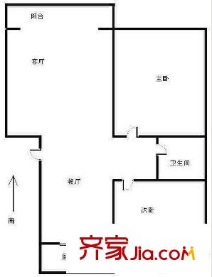 紫明山莊戶型圖600x600CAO1KYT9 2室2廳1衛(wèi)1廚