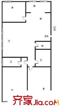 天潤(rùn)苑 3居室 戶型圖