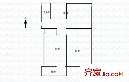 網(wǎng)通宿舍 2室 戶型圖