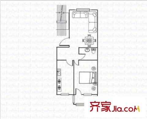 唐官小區(qū) 0室 戶型圖