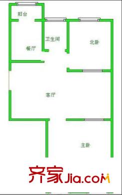 南沙小區(qū) 2室 戶型圖