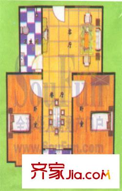 金容花園戶型圖兩室兩廳 2室2廳