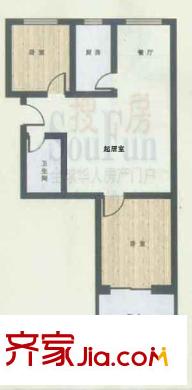 新城金水岸戶型圖2室2廳1衛(wèi)
