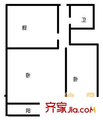 德興街宿舍 2室 戶型圖
