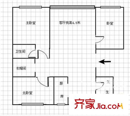 環(huán)山盛庭戶型圖3室 戶型圖 3室2廳2衛(wèi)1廚