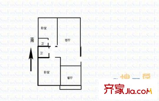 環(huán)山盛庭戶型圖2室 戶型圖 2室2廳2衛(wèi)1廚