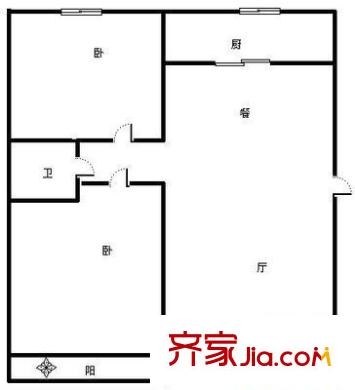千戶豪庭 2室 戶型圖