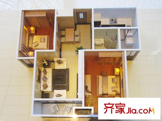 綠地新里梵爾賽公館A1戶型 2室2廳1衛(wèi)1廚