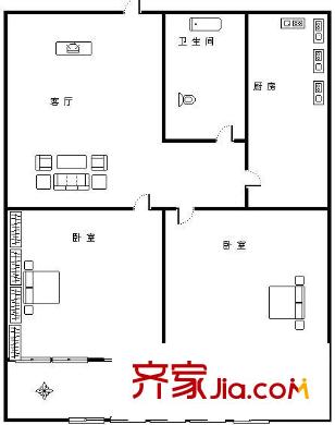 段店園丁小區(qū)戶型圖園丁小區(qū) 2室 戶型圖 2室1廳1衛(wèi)1廚