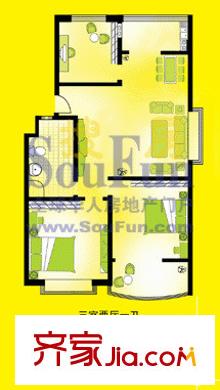 家和苑戶型圖3室2廳1衛(wèi)1廚
