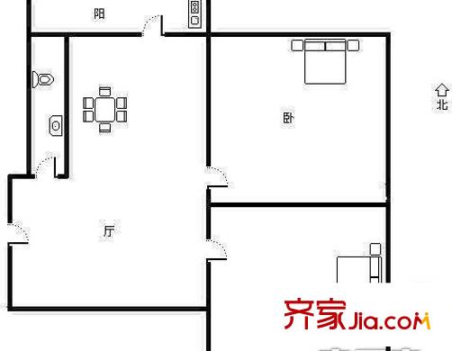 鼎舜趙苑 1室 戶型圖