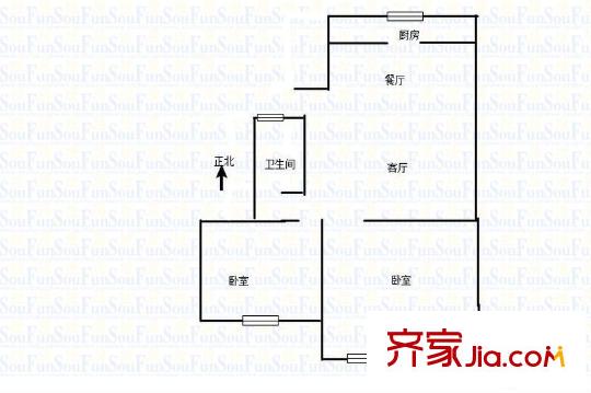 白馬花園 2室 戶型圖