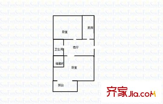 網(wǎng)通宿舍 2室 戶型圖