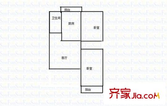 林祥南街 2室 戶型圖