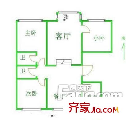 千禧嘉園 3室 戶型圖