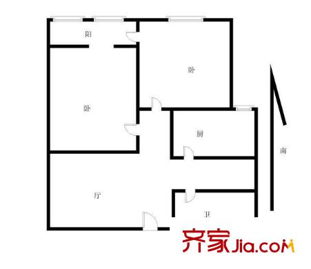 金容花園 2室 戶型圖