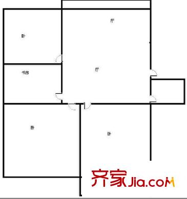 營市街單位宿舍 4居室 戶型圖