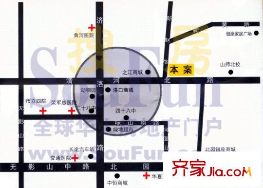 新城金水岸交通圖