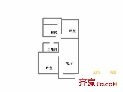 八里橋小區(qū) 2室 戶型圖
