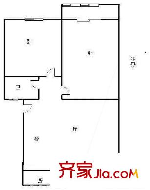八里橋小區(qū) 2居室 戶型圖