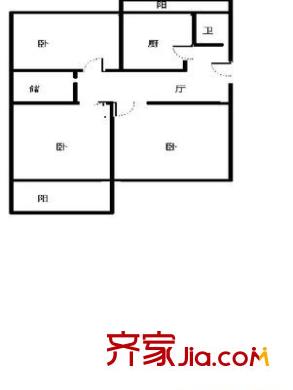 玉函路國稅局宿舍 3室 戶型圖