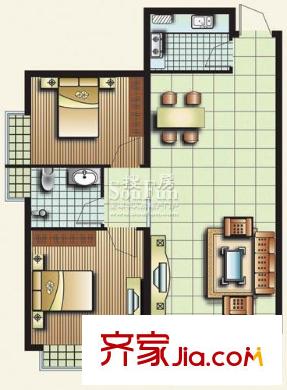 港基濱河華庭戶型圖戶型圖 2室2廳1衛(wèi)