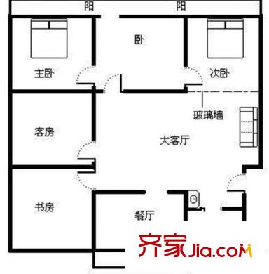 千禧嘉園戶型圖千禧嘉 1室 戶型圖 1室1廳1衛(wèi)1廚