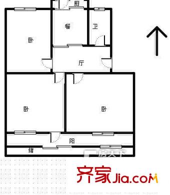 黃臺南路單位宿舍 3居室 戶型圖