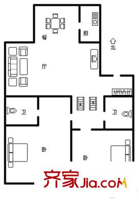 亞圣園 2室 戶型圖