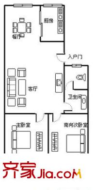亞圣園 2室 戶型圖