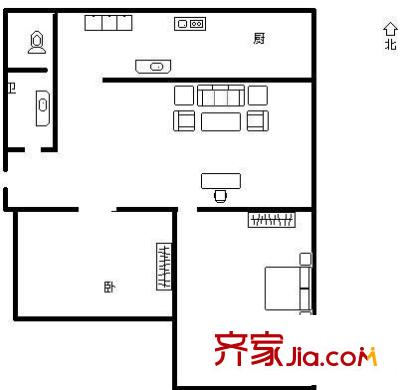 順祥新區(qū)戶型圖戶型圖 2室1廳1衛(wèi)1廚