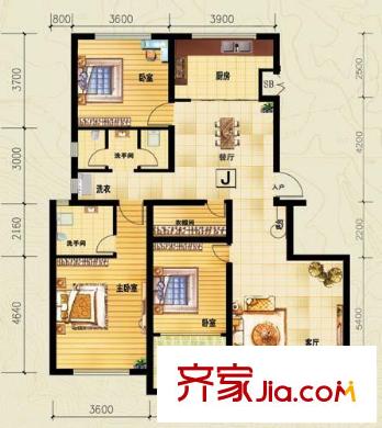 匯東香墅里戶型圖J系列新（售完） 3室2廳2衛(wèi)