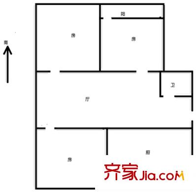 振興街小區(qū)戶型圖3室 戶型圖 3室2廳1衛(wèi)1廚
