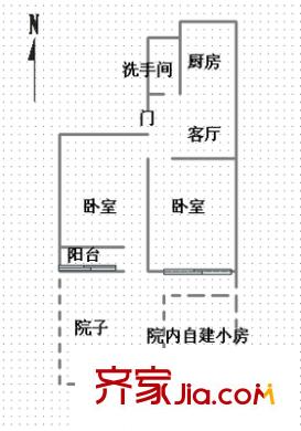 燕子山西路宿舍戶型圖燕子山西路單位宿舍 2室 戶型圖 2室1廳1衛(wèi)1廚