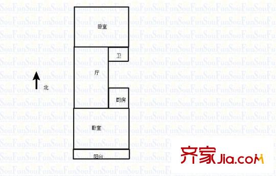 林祥南街 2室 戶型圖
