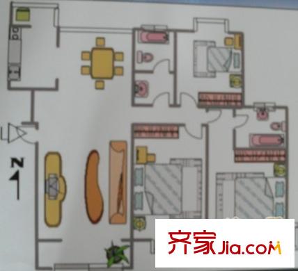 恒泰花園 2室 戶型圖