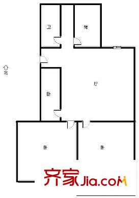 八里橋小區(qū) 3居室 戶型圖