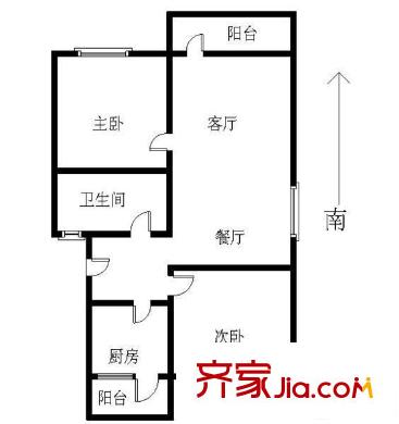 八里橋小區(qū) 2居室 戶型圖
