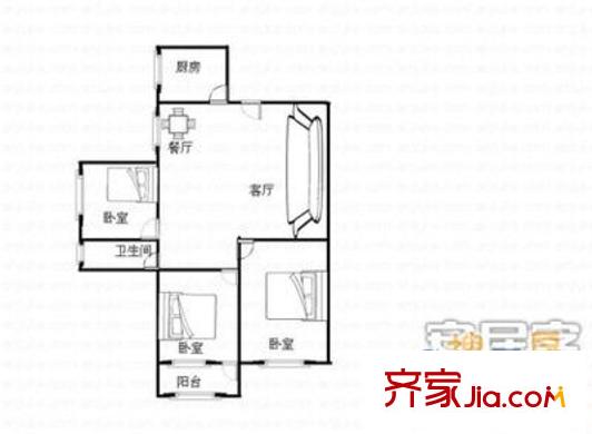環(huán)綠山莊 3室 戶型圖