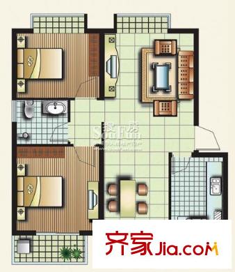 港基濱河華庭戶型圖戶型圖 2室2廳1衛(wèi)